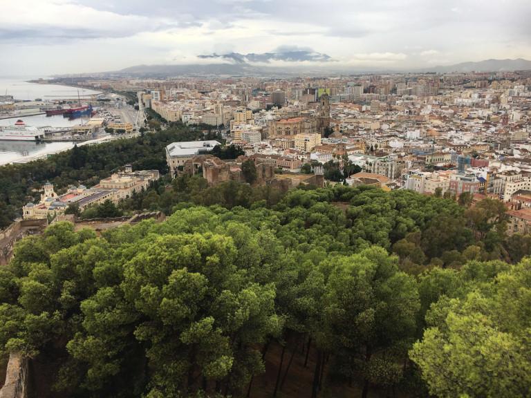 Vista panoramica di Malaga